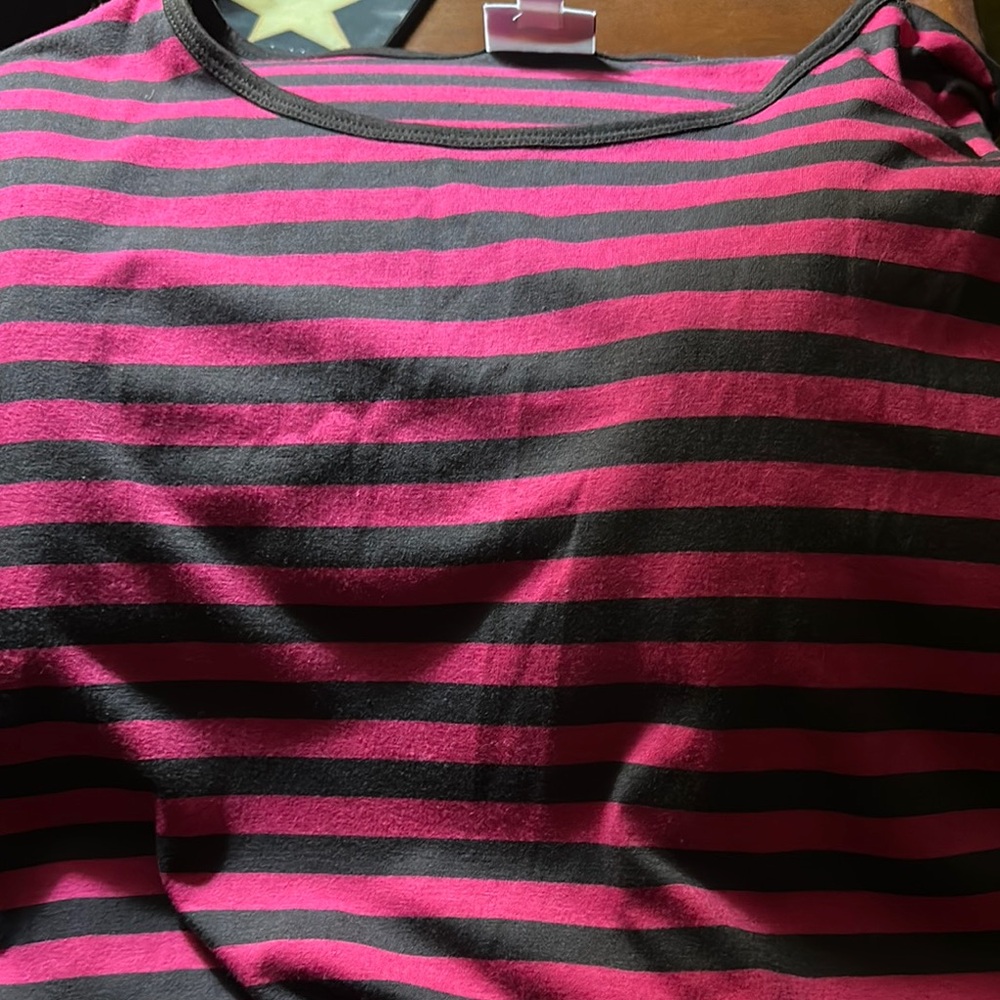 Pink and Black Striped TUNIC